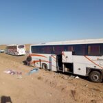 واژگونی اتوبوس در جاده سبزوار-نیشابور